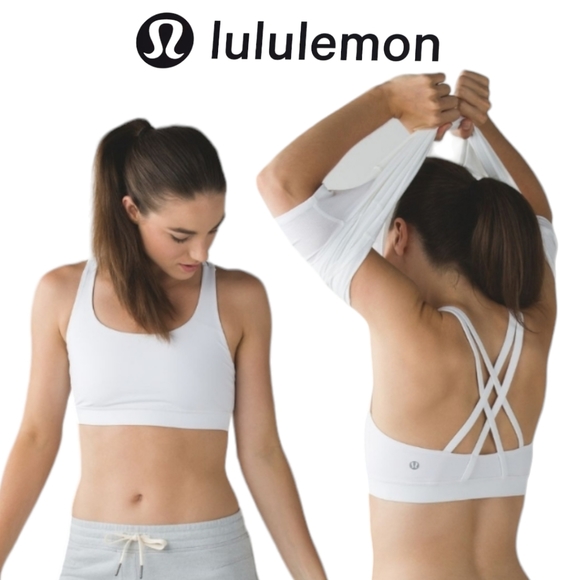 Lululemon Energy Bra Sports Bra White Size 4 - Picture 1 of 6